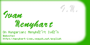 ivan menyhart business card
